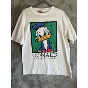 VTG Donald Duck Walt Disney World Big Portrait Bold Colors T-Shirt Size XL
